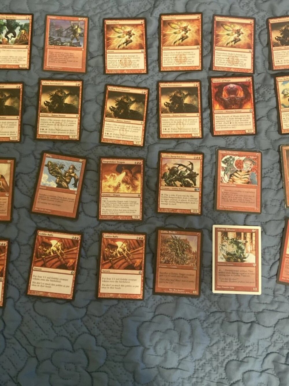 Lot Of 70 Common, Uncommon And Rare Red Magic The Gathering Cards